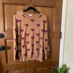 MADEWELL heart crewneck sweater